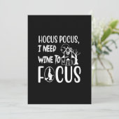 hocus pocus ik heb wijn nodig om me te concentrere kaart (Staand voorkant)