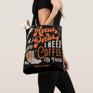 Hocus Pocus Koffie om foto heks Halloween te focus Draagtas