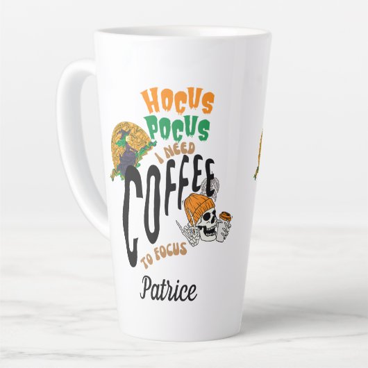 HOCUS POCUS KOFFIE TIJD HALLOWEEN SKELET HEKS LATTE MOK (Linkerhoek)