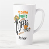 HOCUS POCUS KOFFIE TIJD HALLOWEEN SKELET HEKS LATTE MOK (Rechts)