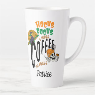 HOCUS POCUS KOFFIE TIJD HALLOWEEN SKELET HEKS LATTE MOK