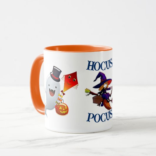 Hocus Pocus Magic Broom Witch Boo Halloween Party Mok (Voorkant links)