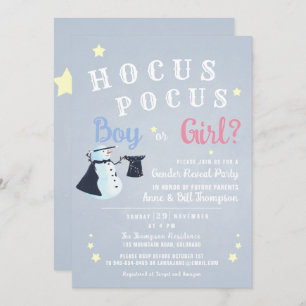 Hocus Pocus Magic Snowman Winter Gender onthulling Kaart