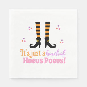 Hocus Pocus Modern Halloween Oranje Paarse quote Servet