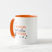 Hocus Pocus Modern Oranje en Black Halloween Mok (Voorkant links)