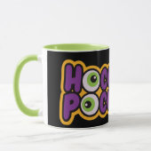 Hocus Pocus Modern Sinaasappel en zwart Halloween  Mok (Links)