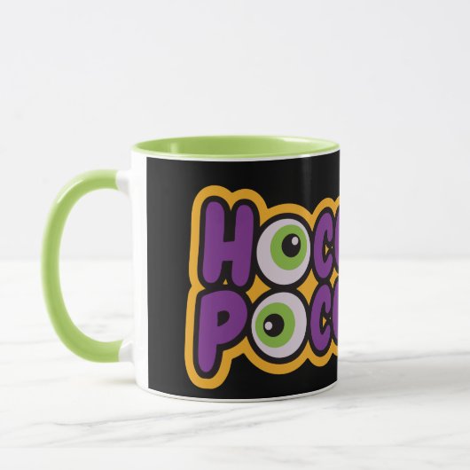 Hocus Pocus Modern Sinaasappel en zwart Halloween  Mok (Links)