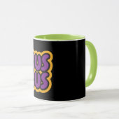 Hocus Pocus Modern Sinaasappel en zwart Halloween  Mok (Voorkant rechts)