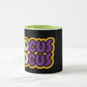 Hocus Pocus Moderne Orange et Noir Halloween Mug (Centre)