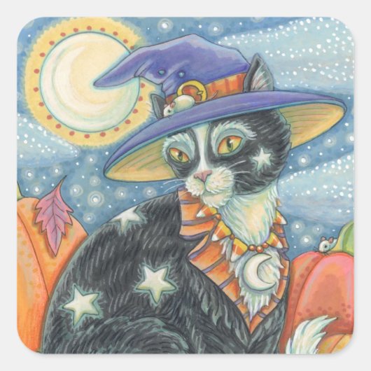 HOCUS POCUS NOIR CHAT WITCH, HALLOWEEN STICKERS (Devant)