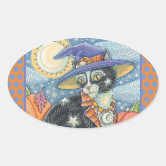 HOCUS POCUS NOIR CHAT WITCH, HALLOWEEN STICKERS (Devant)