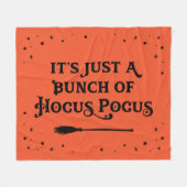 Hocus Pocus Oranje Halloween Quote Fleece Deken (Voorkant (Horizontaal))