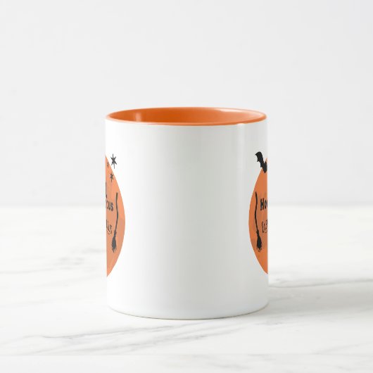 Hocus Pocus Sinaasappel Halloween Moon Teacher Mok (Midden)