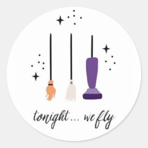 Hocus Pocus Vanavond vliegen we Stickers