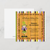 Hocus Pocus Witch Birthday (Oranje) Kaart (Voorkant / Achterkant)