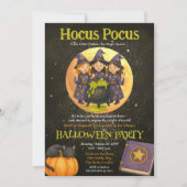 Hocus Pocus Witchy Kinder Halloween Party Kaart (Voorkant)