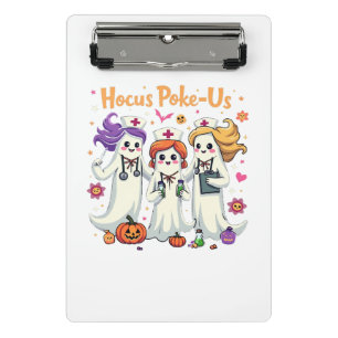 Hocus-Poke Ons Verpleegkundige Spook Halloween Gee Mini Klembord
