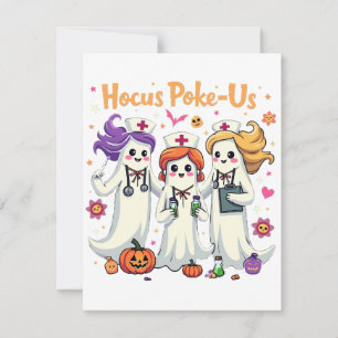 Hocus-Poke US Nursing Spooky Halloween Ghost Notitiekaartje