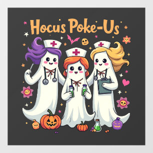 Hocus-Poke US Nursing Spooky Halloween Ghost Raamsticker