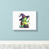 Hocus shellcus schildpad canvas afdruk (Insitu (Houten vloer))