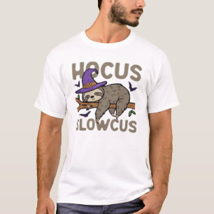 Hocus Slowcus Grappige Halloween Luiaard Klassiek T-shirt