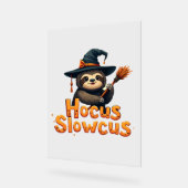 Hocus Slowcus Luiaard liefhebbers Halloween kostuu Acryl Bord (Hoek)