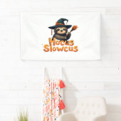 Hocus Slowcus Luiaard liefhebbers Halloween kostuu Spandoek (Insitu)