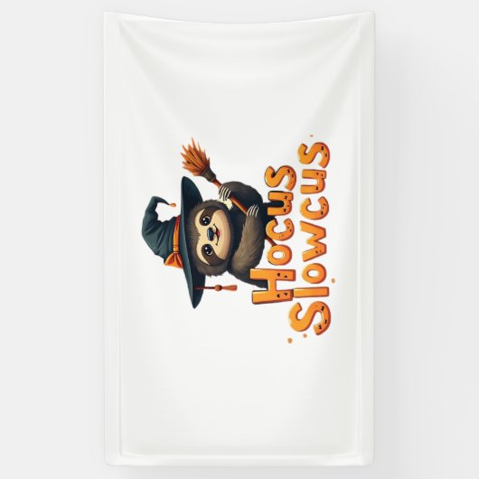 Hocus Slowcus Luiaard liefhebbers Halloween kostuu Spandoek (Verticaal)