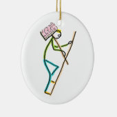 Hod Carrier Stickman Keramisch Ornament (Rechts)