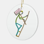 Hod Carrier Stickman Keramisch Ornament (Links)