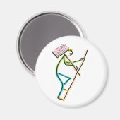 Hod Carrier Stickman Magneet (Voorkant / Achterkant)