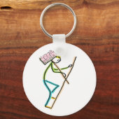 Hod Carrier Stickman Sleutelhanger (Achterkant)