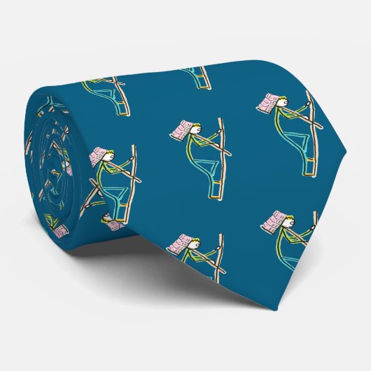 Hod Carrier Stickman Stropdas (Opgerold)