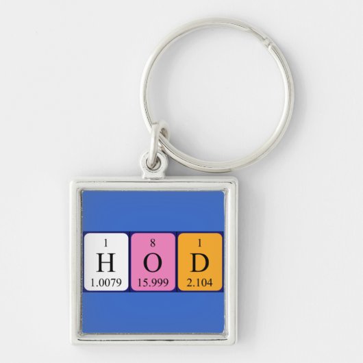 HoD periodieke lijst woordkeyring Sleutelhanger (Voorkant)