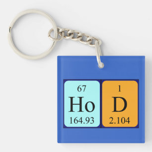 HoD periodieke lijst woordkeyring Sleutelhanger