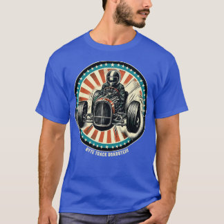 Hod Rod Racing stripboekstijl T-shirt