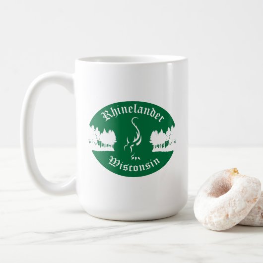 Hodag, Rhinelander, Wisconsin Coffee Mok (Met donut)
