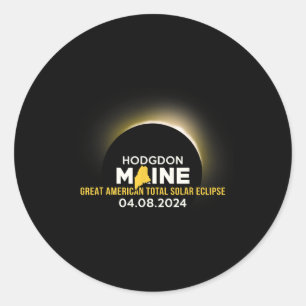 Hodgdon Maine Me Totale Zonsverduistering 2024 Ronde Sticker