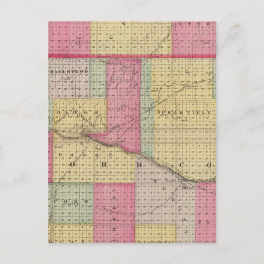 Hodgeman en Ford County's, Bellefont, Kansas Briefkaart (Voorkant)