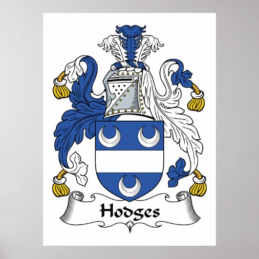 Hodges Family Crest Poster (Voorkant)