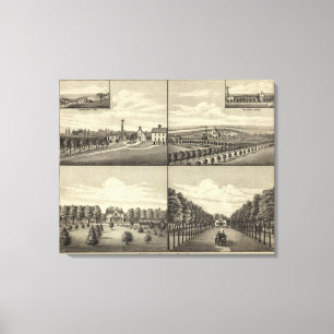 Hodges Home, Nebraska Canvas Afdruk