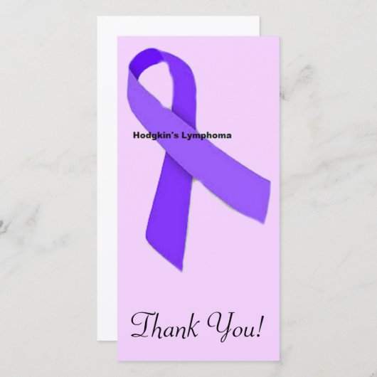 Hodgkin-lymfoom Bedankkaart (Voorkant / Achterkant)