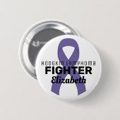 Hodgkin Lymphoma Ribbon White Button (Voorkant /achterkant)