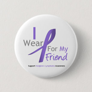 Hodgkin's lymfoom ik Draag Violet Ribbon voor vrie Ronde Button 5,7 Cm