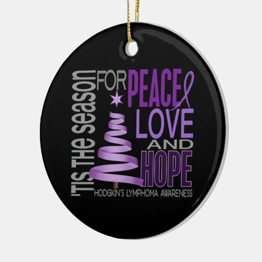 Hodgkin's Lymfoom Kerstmis 1 Keramisch Ornament (Links)