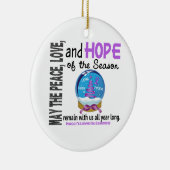 Hodgkin's Lymfoom Kerstmis 3 SnowGlobe Ornamenten (Rechts)