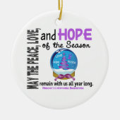 Hodgkin's Lymfoom Kerstmis 3 SnowGlobe Ornamenten (Voorkant)