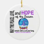 Hodgkin's Lymfoom Kerstmis 3 SnowGlobe Ornamenten (Achterkant)