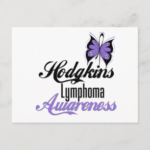 Hodgkins Lymphoma Awareness Butterfly Briefkaart
