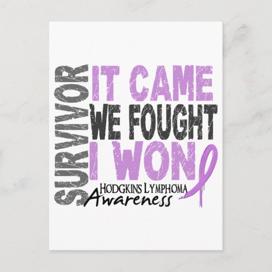 Hodgkins Lymphoma Survivor dat we vonden dat ik wo Briefkaart (Voorkant)